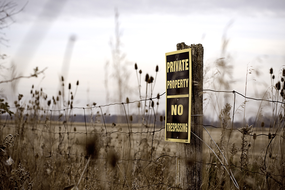 private property, no trespassing